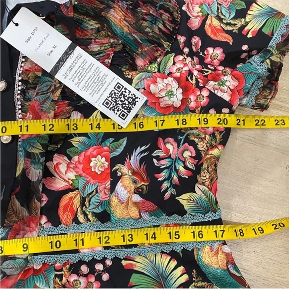 Dalia Macphee black multi short dress NWT - Picture 13 of 14